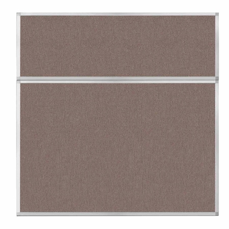 Versare Hush Panel Configurable Cubicle Partition 6' x 6' Latte Fabric 1852342